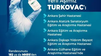 TURKOVAC Başkent'te 4 hastanede daha uygulanmaya başlıyor