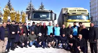 Ahlat'tan Suriye'ye iki yardım tırı gönderildi