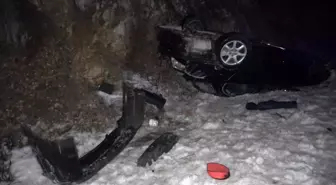 KIRKLARELİ - Şarampole devrilen otomobildeki 2 kişi yaralandı