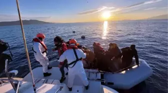 Bodrum'da Yunanistan'ın geri ittiği 19 kaçak göçmen kurtarıldı