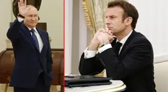 Putin ve Macron'un uzun masada görüşmesi gündem oldu!