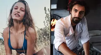 Serenay Sarıkaya ve Umut Evirgen fena yakalandı! Güzel oyuncu aşkını öpmelere doyamadı