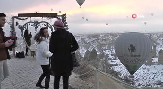 Kapadokya'da 'Evet' dedi