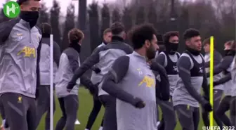 Salah ve Alisson, Inter maçı öncesinde antrenmanda