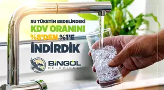 Bingöl Belediyesi su tüketim bedelindeki KDV oranını yüzde 1'e düşürdü