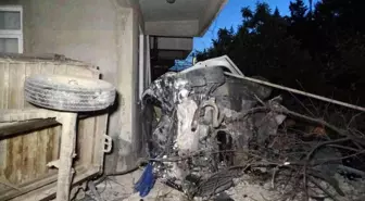 Otomobille makas atan gençler kaza anlarını böyle kayda aldı