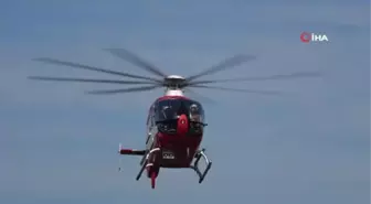 Son dakika! Beyin kanaması geçiren hastanın yardımına ambulans helikopter yetişti