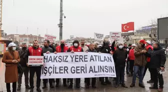 Belediye İş Sendikası üyelerinden Bakırköy Belediyesi önünde 'işe iade' eylemi