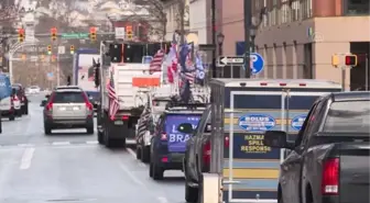 PENNSYLVANIA - ABD'de aşı karşıtı kamyoncuların konvoyu, Washington DC'ye doğru yola çıktı