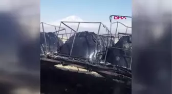 AĞRI'DA ASFALT YÜKLÜ TIR ALEV ALEV YANDI