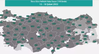 İl il koronavirüs vaka sayıları kaçtır? 12-18 Şubat 2022 il il güncel koronavirüs risk haritası ve haftalık vaka sayıları açıklandı mı?