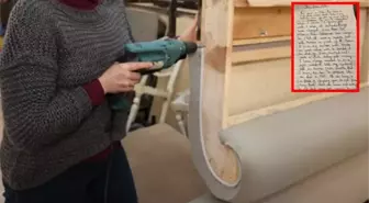 Döşemeciye getirilen eski koltuğun altından çıkan not tüyler ürpertti: Geleceği yazmış