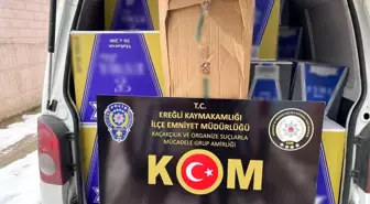 Konya'da 430 bin adet gümrük kaçağı makaron ele geçirildi