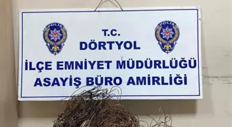 Hatay'da bakır kablo çalan şüpheliler suçüstü yakalandı