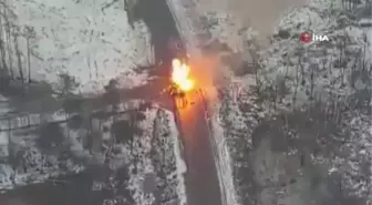 Ukrayna ordusu Rus tankını imha etti