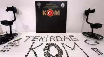 Tekirdağ'da Roma dönemine ait 350 parça ele geçirildi