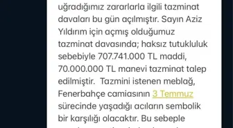 Son dakika haberleri | Aziz Yıldırım'dan 'haksız tutukluluk' nedeniyle 777 milyon liralık tazminat davası