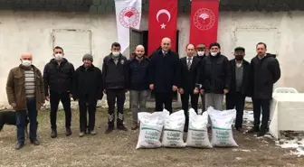 Çavdarhisar'da 46 çiftçiye yüzde 75 hibe destekli tohumluk fasulye dağıtıldı