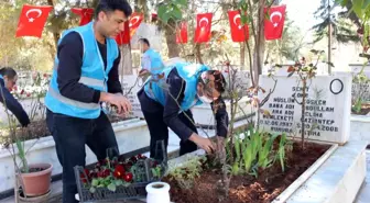 Son dakika! Denetimi Serbestlik Müdürlüğü personeli şehitlikte temizlik yaptı