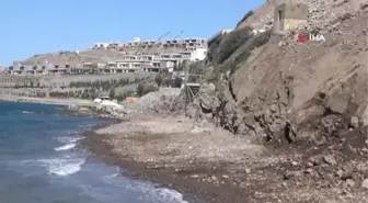 Bodrum'da denize dökülen hafriyatlar kaldırılıyor