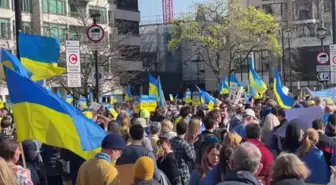 Zelenskiy'nin çağrısının ardından Londra'da 'Ukrayna'ya destek gösterisi' düzenlendi