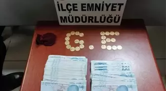 Gediz'de sahte altın ele geçirildi