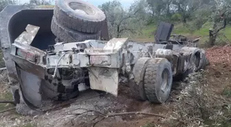 Çanakkale'de şarampole devrilen kamyonetin sürücüsü öldü