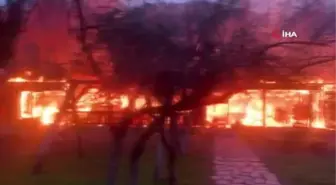 Olimpos'ta pansiyon yangını korkuttu