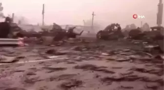 Rus ordusundan temizlenen Kiev-Jitomir karayolu görüntülendi