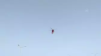 Ambulans helikopter kalp krizi geçiren hasta için havalandı