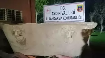 Aydın'da Roma dönemine ait olduğu değerlendirilen küvet ele geçirildi