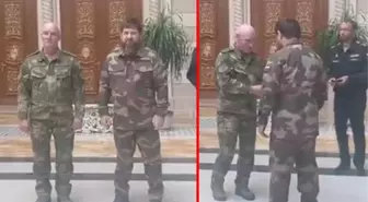 Rusya'nın Çeçen lider Kadirov'a korgeneral rütbesi verdiği anlar kamerada