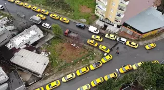 Ataşehir'de taksimetre güncellemesinde uzun kuyruklar oluştu