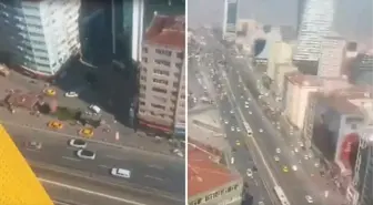 Fenerli amigo Mecidiyeköy'de otelin çatısına çıktı! Canını hiçe sayma sebebi pes dedirtti