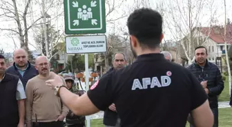 Meram Belediyesi Hizmet Binası'nda deprem anı ve tahliye tatbikatı gerçekleştirildi