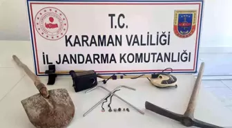 Karaman'da kaçak kazı yapan kişi yakalandı