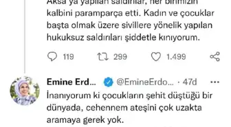 Emine Erdoğan'dan Mescid-i Aksa'ya yönelik saldırıya kınama