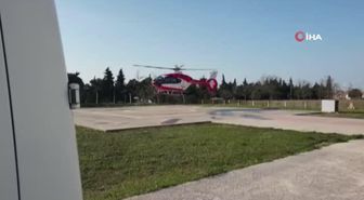 Hastalanan vatandaş Trabzon'dan Samsun'a ambulans helikopterle getirildi