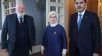 Emine Erdoğan, AB Komisyonu Kıdemli Başkan Yardımcısı Timmermans ile bir araya geldi