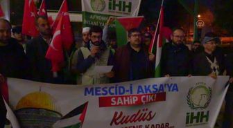 AFYONKARAHİSAR - İsrail'in Mescid-i Aksa baskını protesto edildi