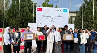 TİKA, Kazakistan'da ihtiyaç sahiplerine ramazan kolileri dağıttı