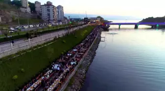 Gülüç'te 5 bin kişi muhteşem manzara eşliğinde birlikte iftar açtı