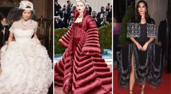 Met Gala'da şıklık yarışı! Gelinlikle katılan da oldu avizeyi andıran elbiseyle de