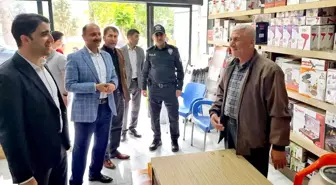 Kaymakam Sevgili ile Başkan Doğru esnafla bayramlaştı