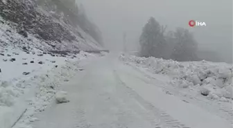 Artvin'de Mayıs ayında yağan kar 6 köyün yolunu ulaşıma kapattı