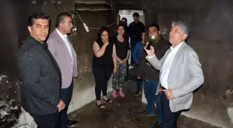 Başkan Yavuz'dan evi yanan aileye destek sözü