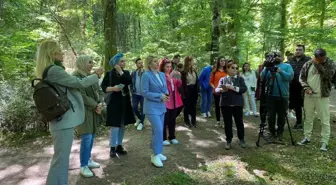 Kültür ve Turizm Bakanı Ersoy'un eşi Pervin Ersoy ile ünlüler longoz ormanını gezdi