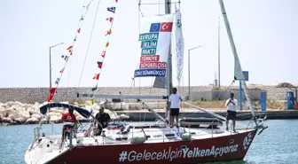 İklim değişikliğine dikkati çekmek için yelken açan denizciler, Mersin'e ulaştı