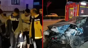Arabası duvarı çarpıp darmadağın oldu! 14 yaşındaki çocuk, kaza sonrası gözyaşlarına hakim olamadı