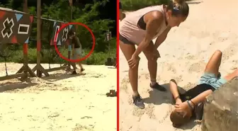 Survivor'da sinirler gerildi! Dokunulmazlık oyununda sayı kaybeden Nisa, parkura kafa attı